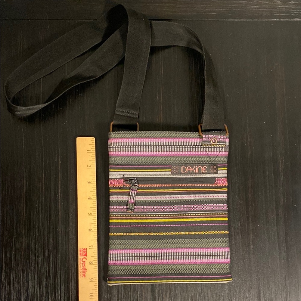 Dakine Multicolor Crossbody Bag, pink/black/yellow/white. Like New, never used.